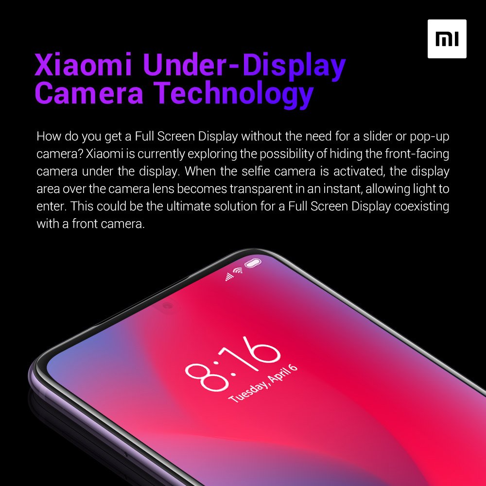 Xiaomi explains in-display camera tech