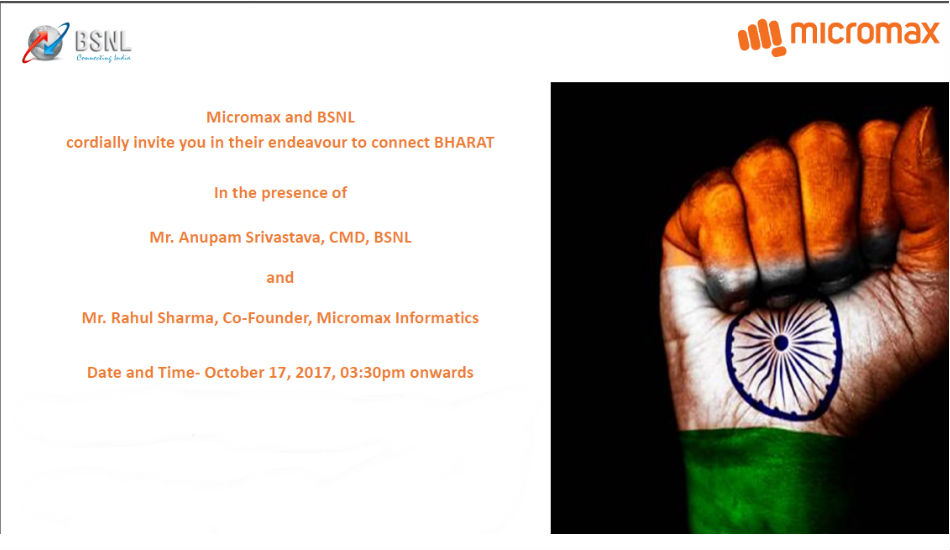 Micromax and BSNL Invite