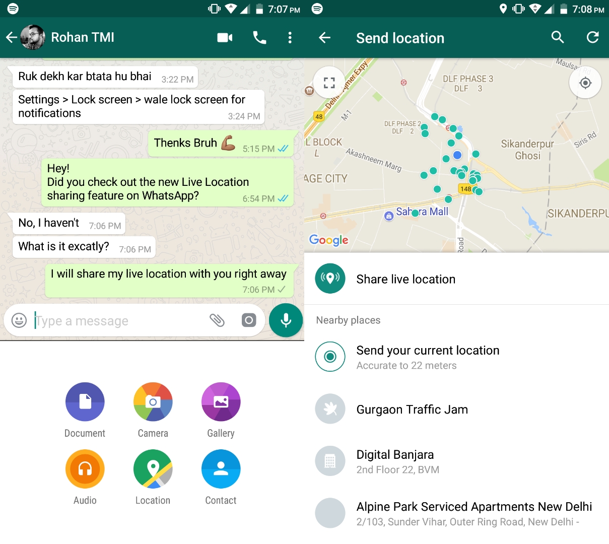 How To Use WhatsApp Live Location Sharing Feature 