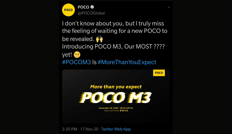 Poco M3 launch