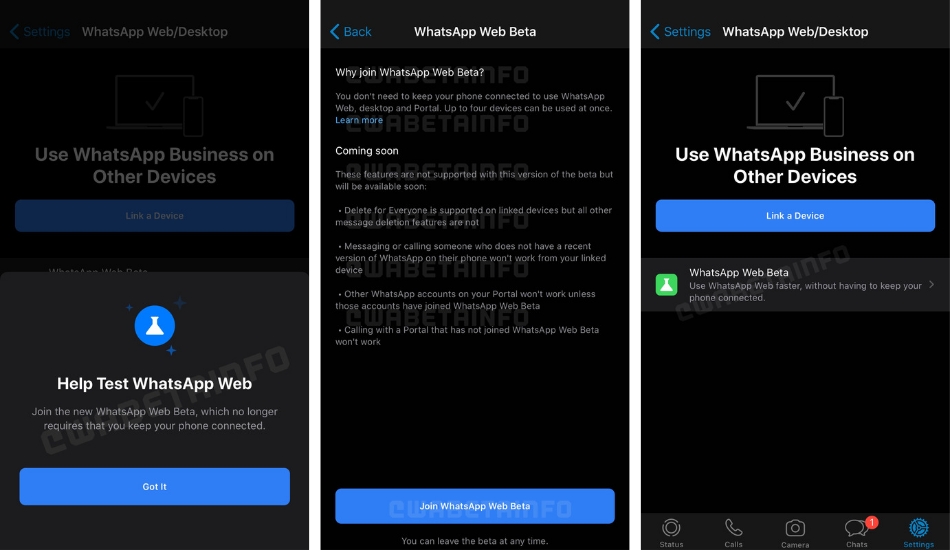 WhatsApp Web Beta Programme iOS