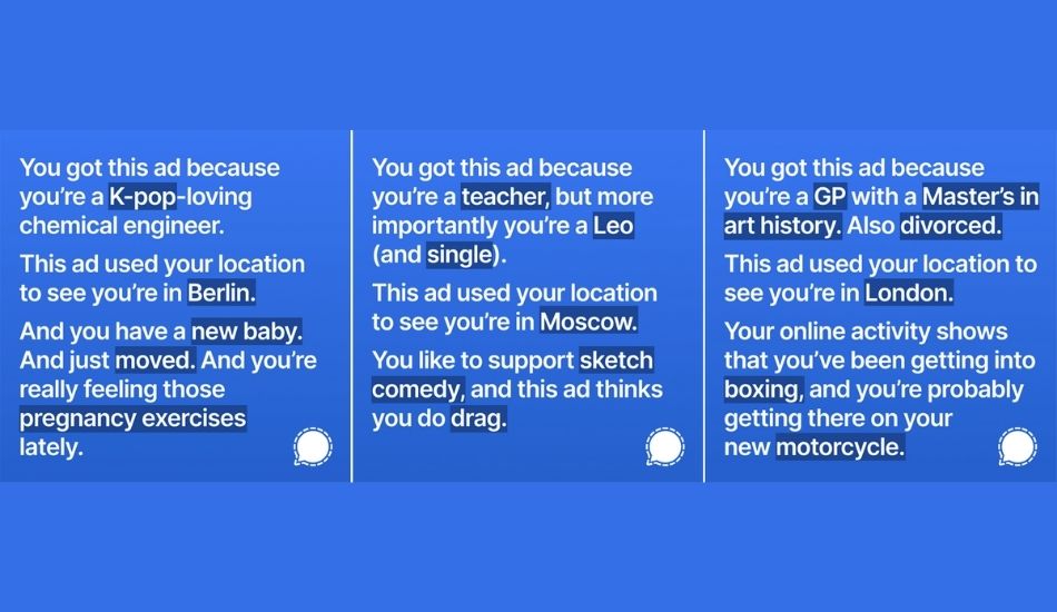 Signal takes a dig at Facebook, reveals the data it collects through Instagram ads