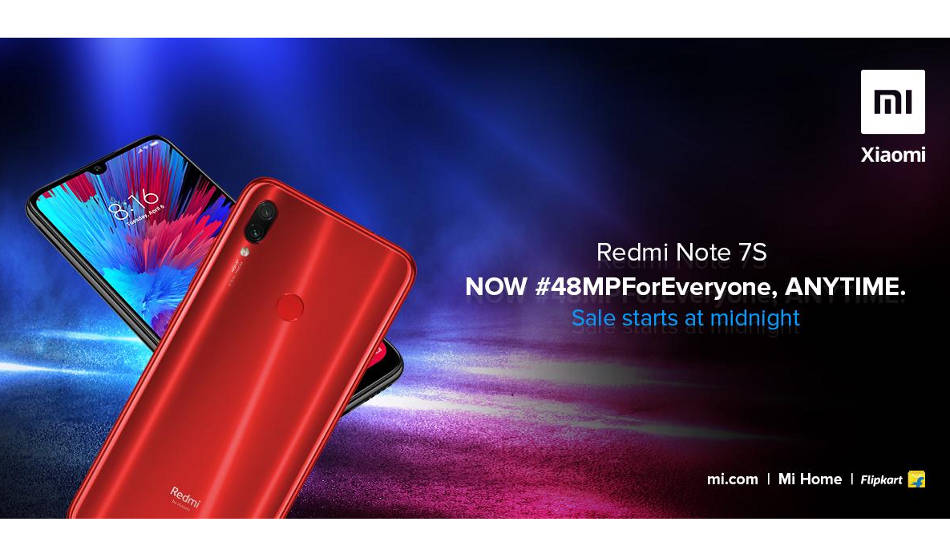 Redmi Note 7S to be available for open sale starting today midnight