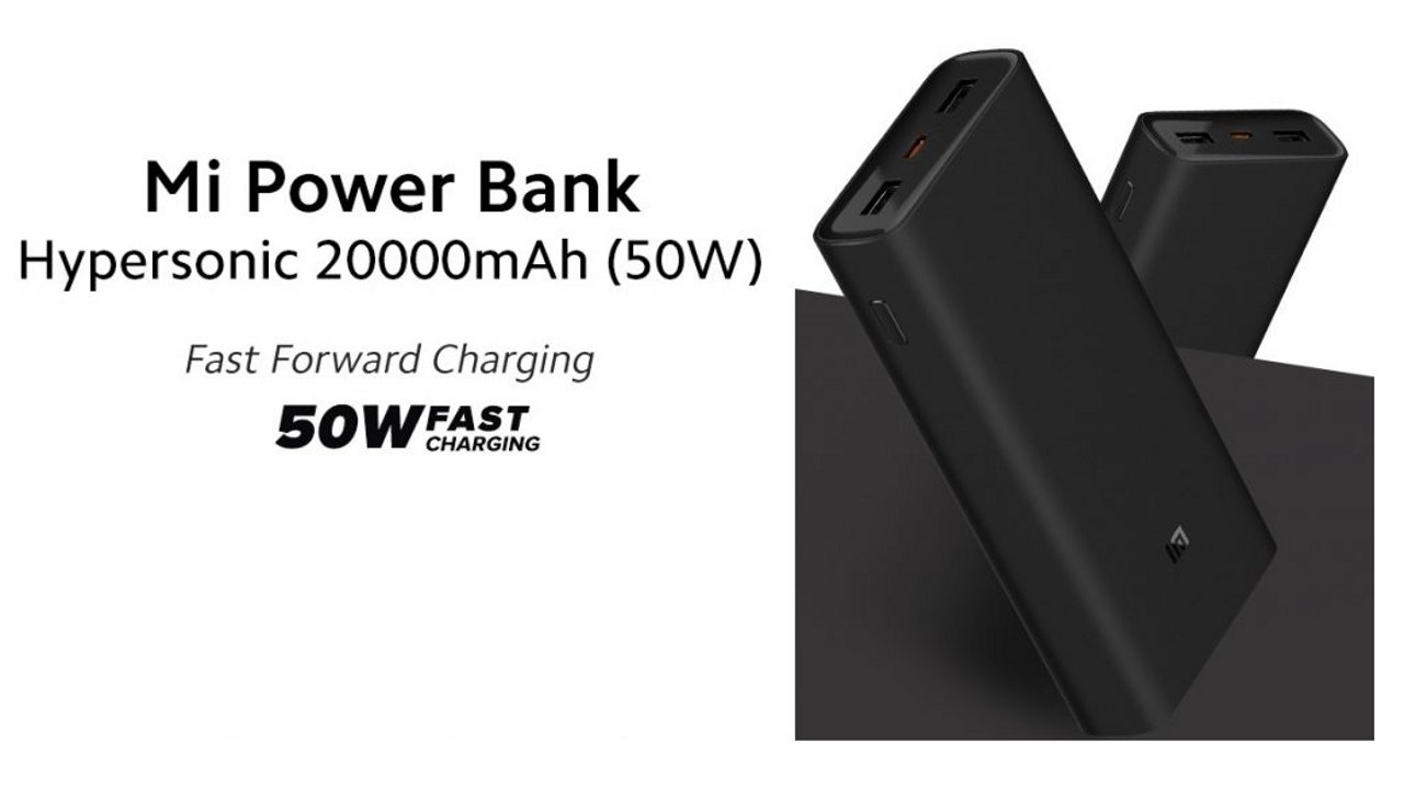 Mi Hypersonic 20,000 mAh power bank launched for Rs 3,499, can fast charge  phones and laptops - India Today