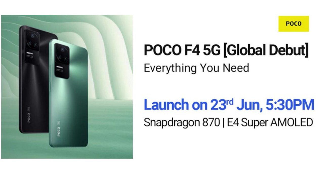 Poco F4 5G to launch on June 23: What to expect