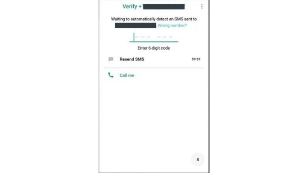 Number verification on WhatsApp