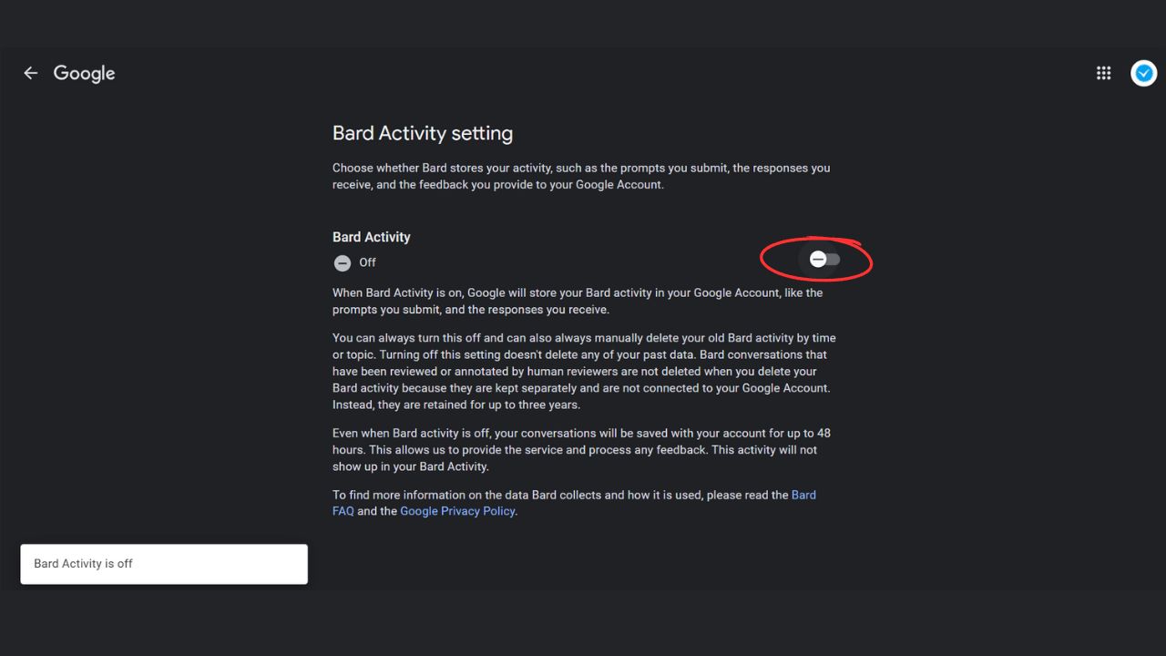 How to Delete Your Bard Activity?