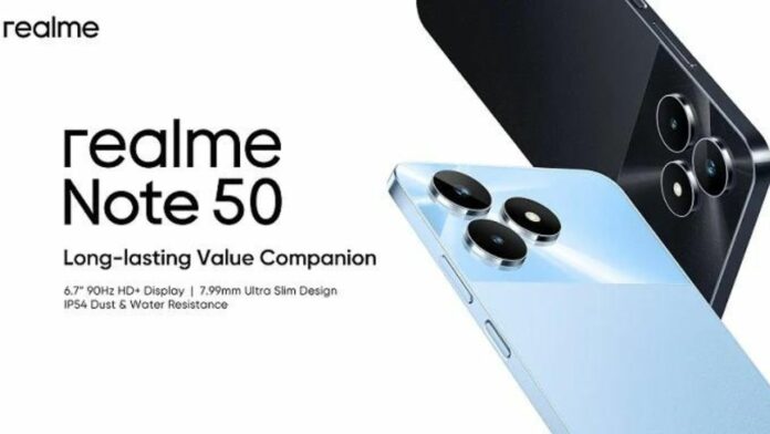 Realme note 50 launched