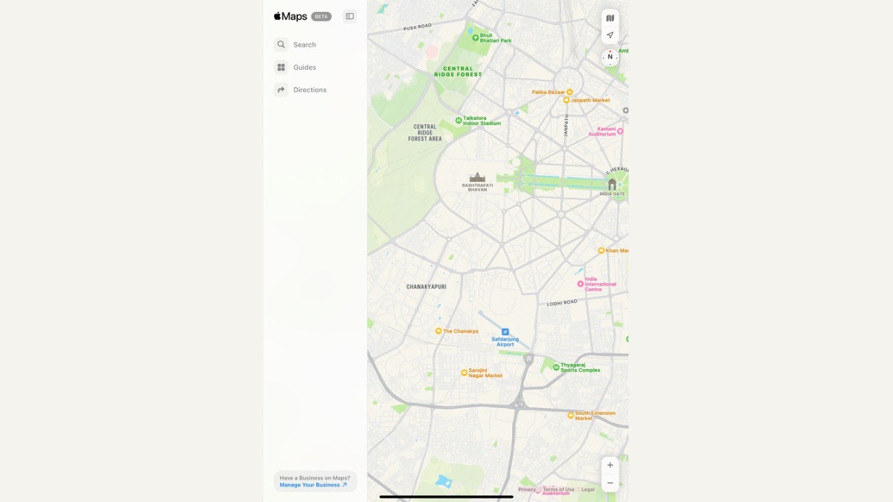 Apple maps on web