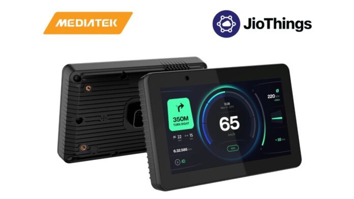 MediaTek JioThings smart android cluster for 2-wheelers