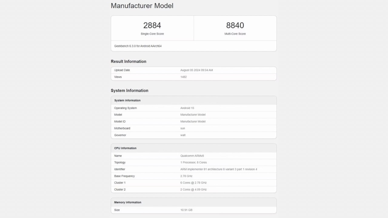 8 gen 4 geekbench