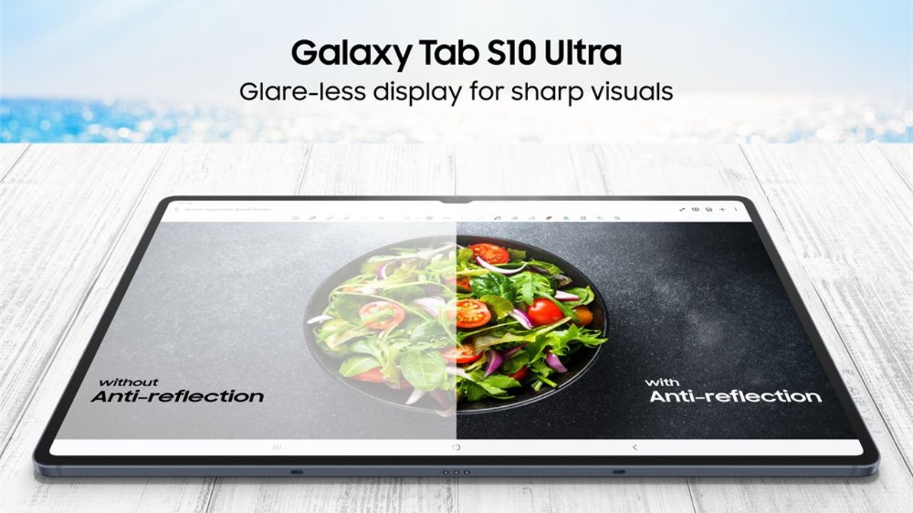 Galaxy Tab S10 Ultra anti-reflective display