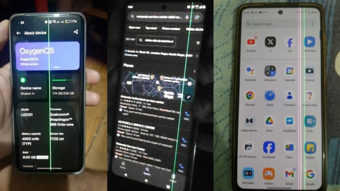 Green line issue in smartphone displays