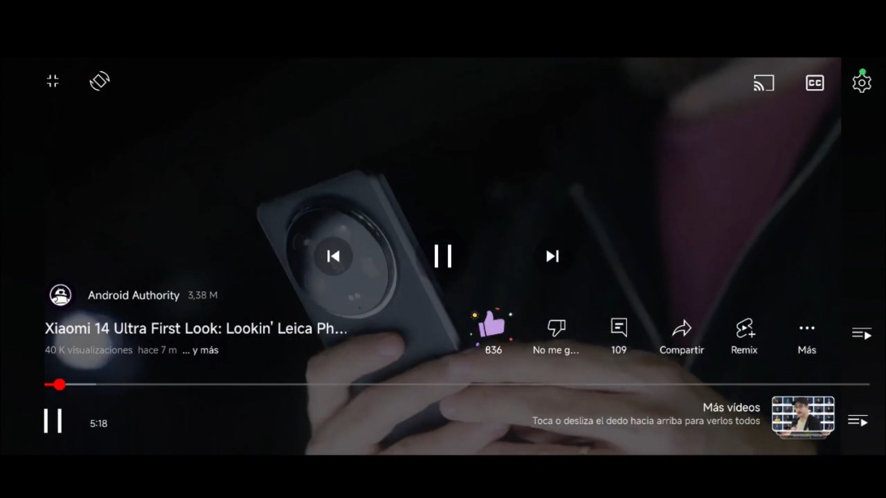 New youtube video player UI