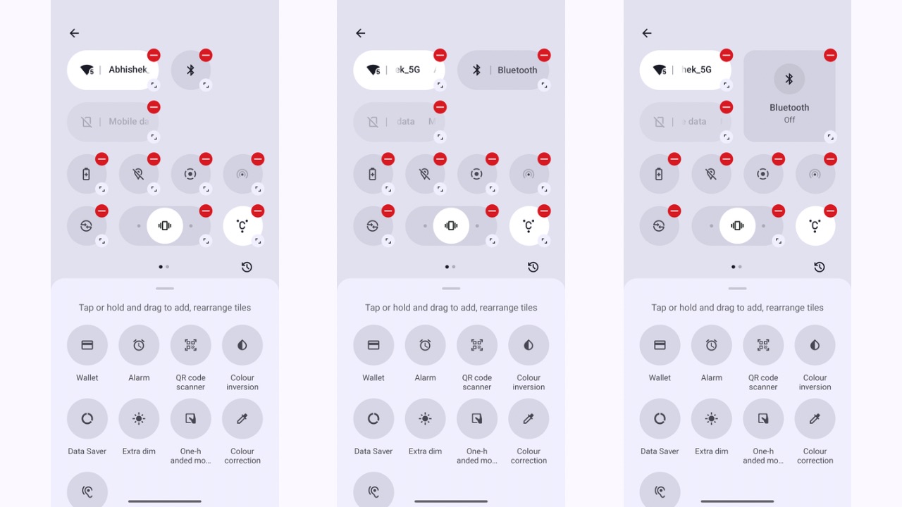 Nothing OS 3.0 quick settings customisation