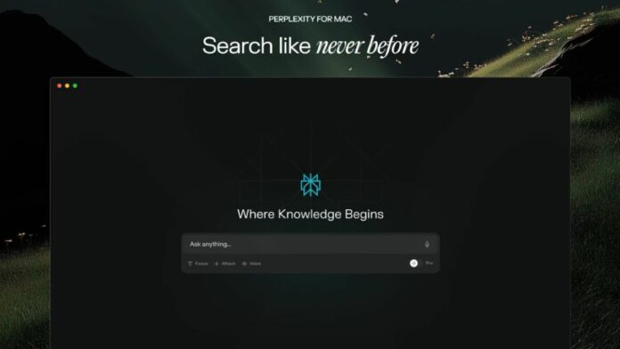 Perplexity AI app for Mac