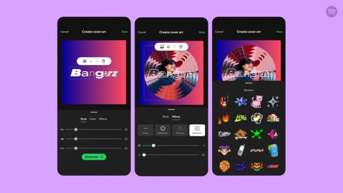 Create custom cover art for playlists on spotify