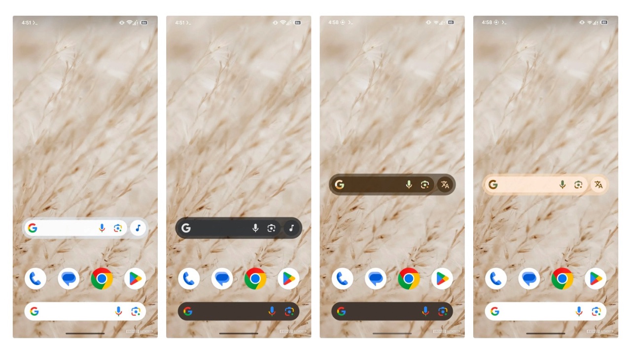 Google search widget redesign