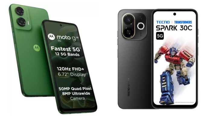 Moto g35 5g vs Tecno Spark 30c 5G