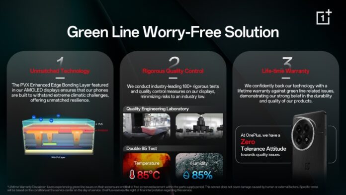 OnePlus green line worry-free solution