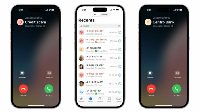 Real-time caller ID and spam blocking on iPhone