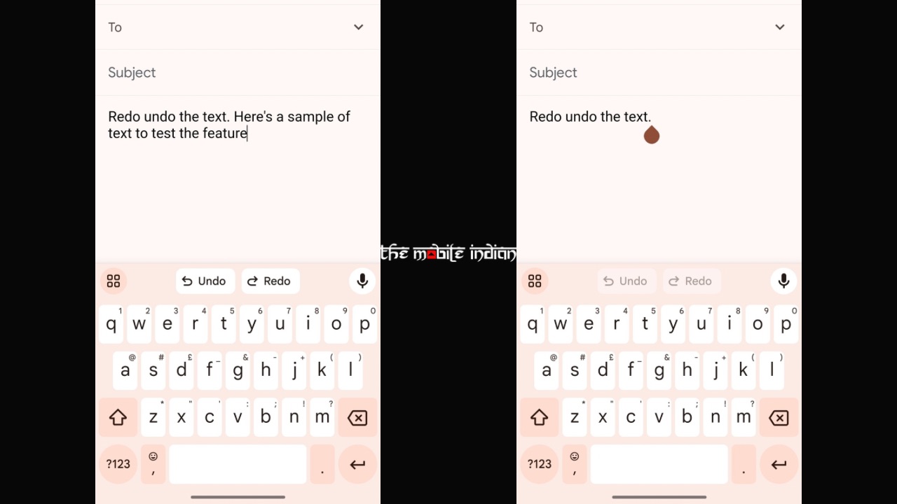 Undo and redo buttons in Gboard