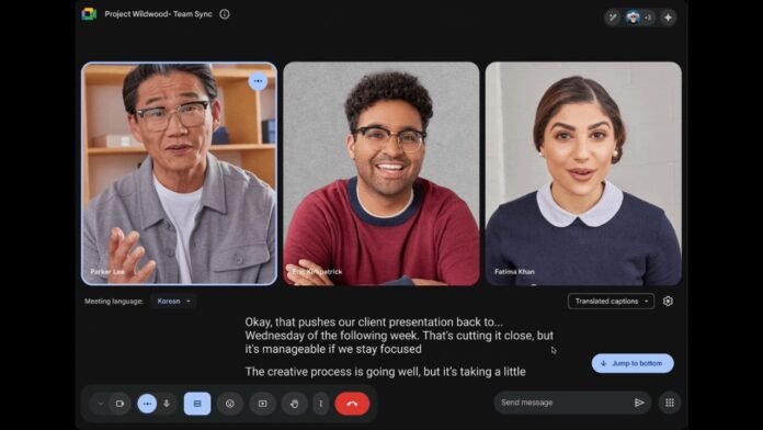 30-minute history for Live captions in Google Meet