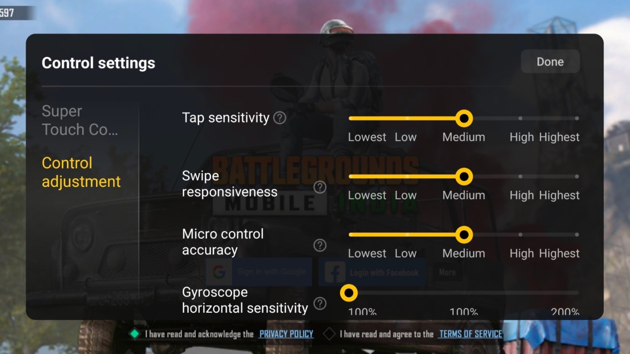 Neo 10R control adjustment feature