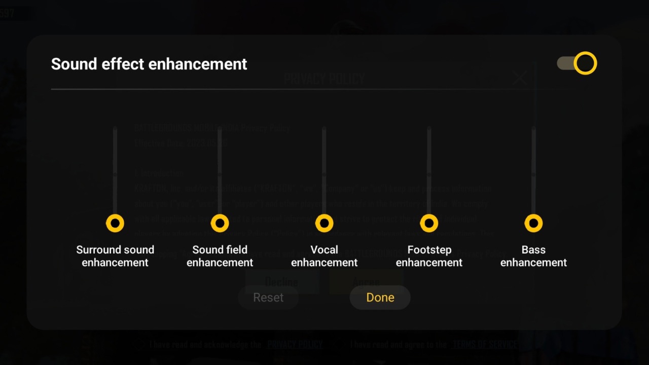 Neo 10R sound effect enhancement in gaming